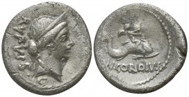 Cordius Rufus 46 BC. Rome. Denar AR