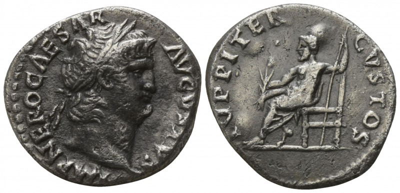 Nero AD 54-68. Rome
Denar AR

18mm., 3,17g.

IMP NERO CAESAR AVGVSTVS, laur...