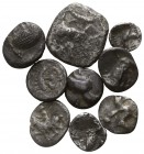 Lot of 9 greek silver fractions / SOLD AS SEEN, NO RETURN!