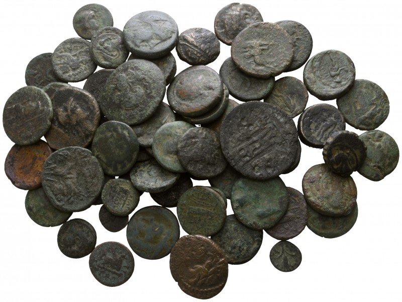 Lot of ca. 60 greek bronze coins / SOLD AS SEEN, NO RETURN!

fine