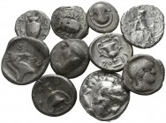 Lot of 10 greek silver coins / SOLD AS SEEN, NO RETURN!