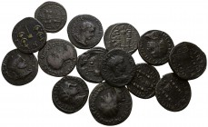 Lot of 15 roman provincial bronze coins / SOLD AS SEEN, NO RETURN