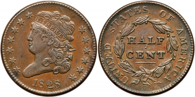 1828 C-3 R1 VF30. Double Profile. Ten points sharper with some very fine hairlin...