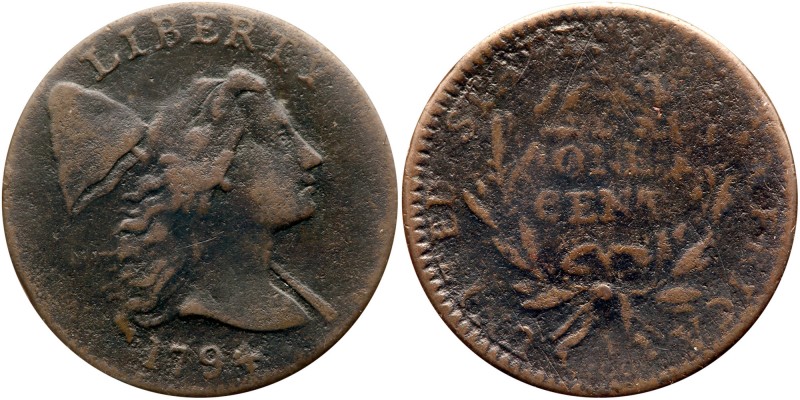 1794 S-21 R3 G6. Sharpness several points better but covered with fine granulari...