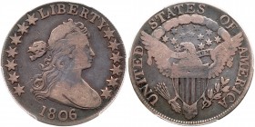 1806/5 Draped Bust Half Dollar. PCGS F12