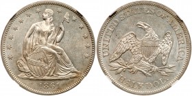1861 Liberty Seated Half Dollar. NGC MS62