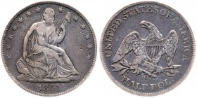 1861-O Liberty Seated Half Dollar. PCGS VF20