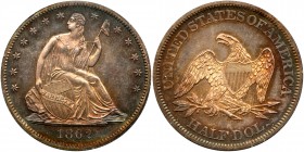 1862 Liberty Seated Half Dollar. PCGS PF64