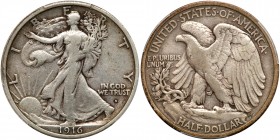 1916-S Liberty Walking Half Dollar. PCGS VF25