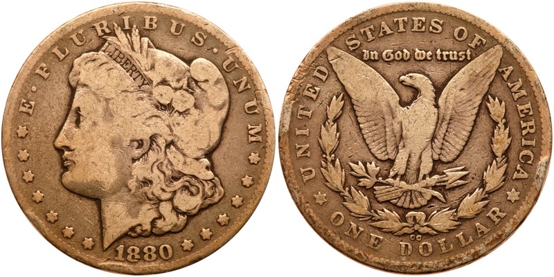 1880-CC. Reverse of 1879. Good-5. Estimated Value $70 - 80