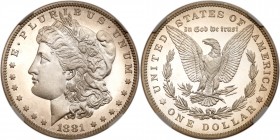 1881 Morgan Dollar. NGC PF68