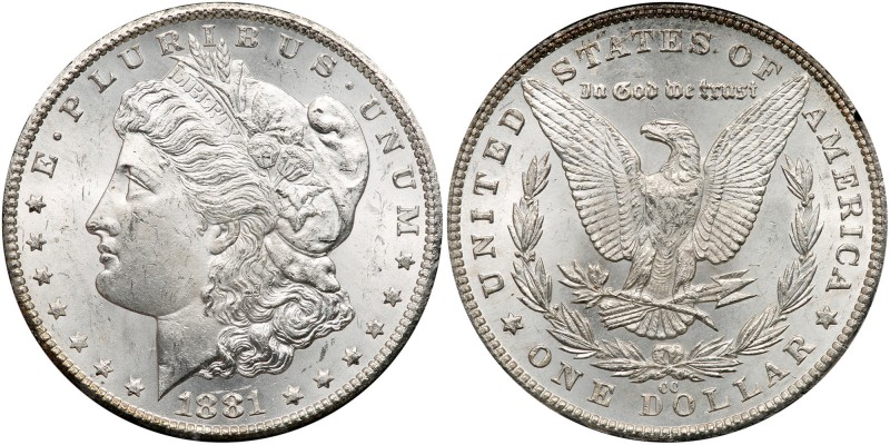 1881-CC. ANACS graded MS-62. Housed in the original GSA Black Holder. Estimated ...