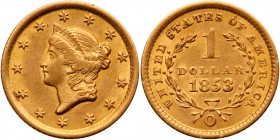 1853-O $1 Gold Liberty. PCGS AU58
