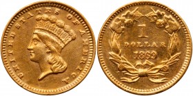 1869 $1 Gold Indian