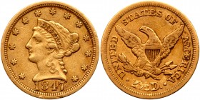 1847 $2.50 Liberty