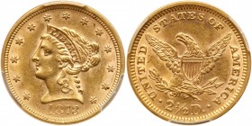 1873 $2.50 Liberty. Open 3. PCGS AU58