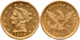 1903 $2.50 Liberty. PCGS MS62