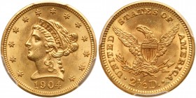 1904 $2.50 Liberty. PCGS MS64