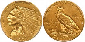 1908 $2.50 Indian. PCGS AU55