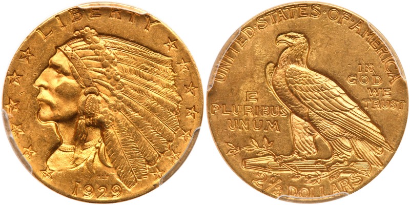 1929. PCGS graded MS-62. CAC. Lightly toned (PCGS # 7953) Estimated Value $375 -...