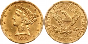 1890-CC $5 Liberty