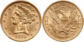 1895 $5 Liberty. PCGS MS63