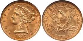 1897 $5 Liberty. NGC MS62
