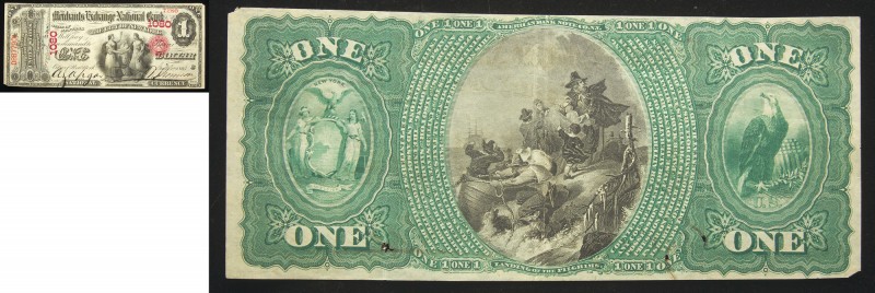 Original Series, $1 National Bank Note. The Merchants Exchange National Bank, Th...