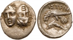 Moesia, Istros. Silver Drachm (5.62 g), 4th century BC. EF