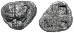 Cimmerian Bosporos, Pantikapaion. Silver Obol (0.60 g), ca. 480-470 BC. VF