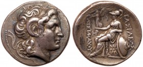 Thracian Kingdom. Lysimachos. Silver Tetradrachm (16.28 g), as King, 306-281 BC. VF