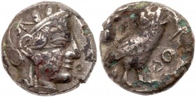 Attica, Athens. Fourrée Tetradrachm (13.01 g), ca. 454-404 BC. VF