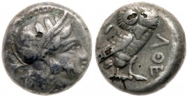 Philistia, Gaza. Fourrée Drachm (3.84 g), mid 5th century-333 BC.. VF