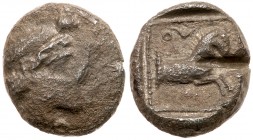 Philistia, Gaza. Silver Drachm (3.70 g), mid 5th century-333 BC. F