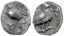 Judaea, Yehud (Judah). Hezekiah. Silver 1/2 Ma'ah Obol (0.36 g), ca. 333/2-302/1 BCE. VF
