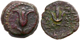 Judaea, Hasmonean Kingdom. John Hyrcanus I. Æ (2.53 g), 134-104 BCE. VF
