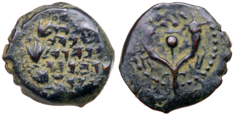 Judaea, Hasmonean Kingdom. Alexander Jannaeus. &AElig; Prutah (1.61 g), 103-76 B...