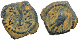Judaea, Herodian Kingdom. Herod I. Æ Lepton (0.79 g), 40 BCE-4 CE. VF
