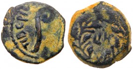 Judaea. Procuratorial. Pontius Pilate. Æ Prutah (2.35 g), 26-36 CE. VF