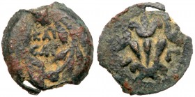 Judaea. Procuratorial. Valerius Gratus, AD 16-17. AE Prutah (16 mm) 2.06 g. VF