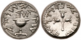 Jewish War. Silver Shekel (14.32 g) Year Two, April 67 - March 68 CE. AU