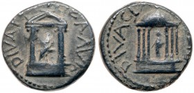 Judaea, Roman Administration. Diva Poppaea and Diva Claudia. Æ 19 mm (5.80 g), died AD 65 and AD 63 respectively. VF