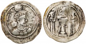 Shahpur III. Silver Drachm (4.06g), AH 383-388. VF