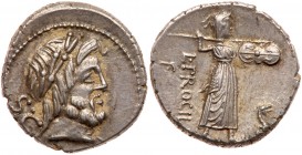 L. Procilius. Silver Denarius (3.95 g), 80 BC