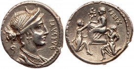 Faustus Cornelius Sulla. Silver Denarius (3.75 g), 56 BC