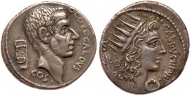 C. Coelius Caldus. Silver Denarius (3.82 g), 53 BC