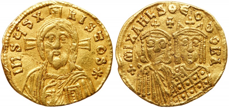 Michael III, the Drunkard. Gold Solidus (4.41 g), 842-867. Constantinople, 856-8...