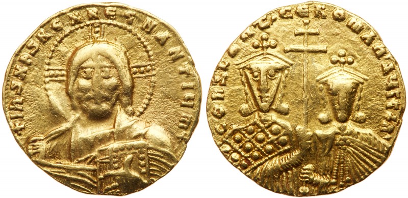 Constantine VII and Romanus II. Gold Solidus (4.40 g), 945-959. Constantinople. ...