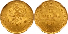 Finland. 10 Markkaa, 1878-S. NGC MS63