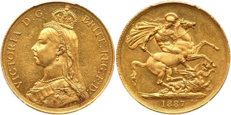 Great Britain. 2 Pounds, 1887. S.3865; Fr-391; KM-768. Victoria. Obverse, portra...